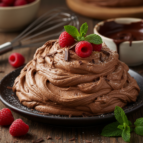 Heavenly Fluffy Chocolate Cream Frosting recipe
