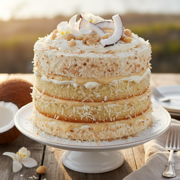 Heavenly Fresh Coconut Layer Cake recipe