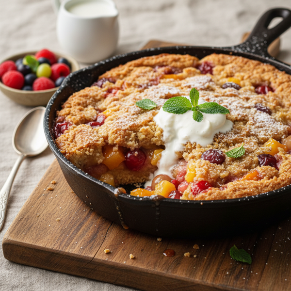 Heavenly Fruit Cocktail Cobbler Cake recipe