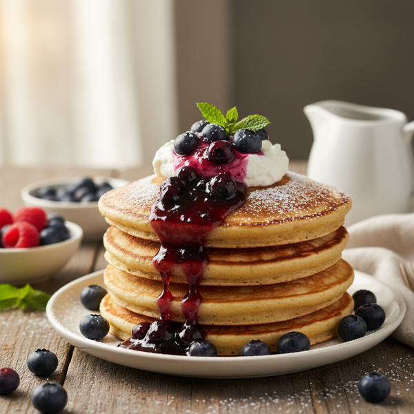 Heavenly Gluten-Free Pancakes with Blueberry Bliss recipe