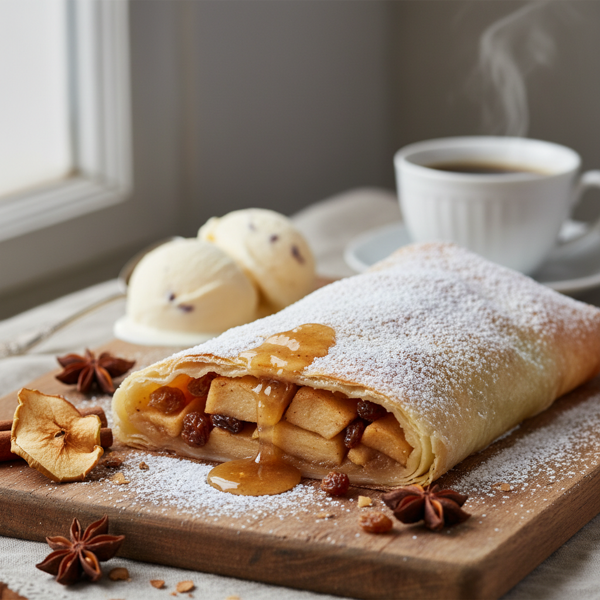 Heavenly Hand-Pulled Apple Strudel recipe