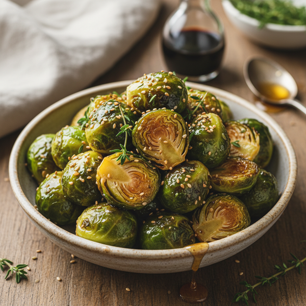 Heavenly Honey-Balsamic Brussels Sprouts recipe