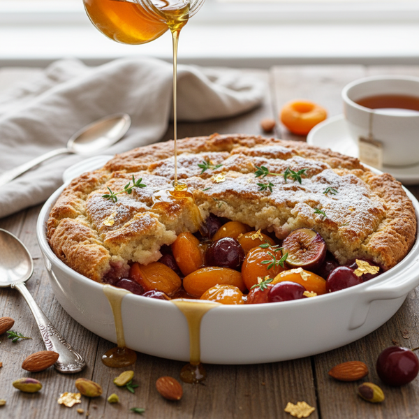 Heavenly Honeyed Fruit Dump Cake recipe