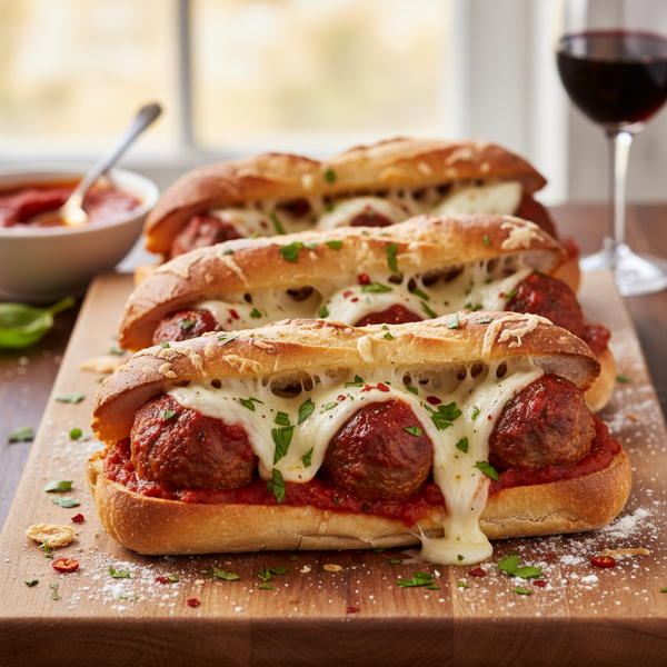 Heavenly Italian Meatball Subs recipe