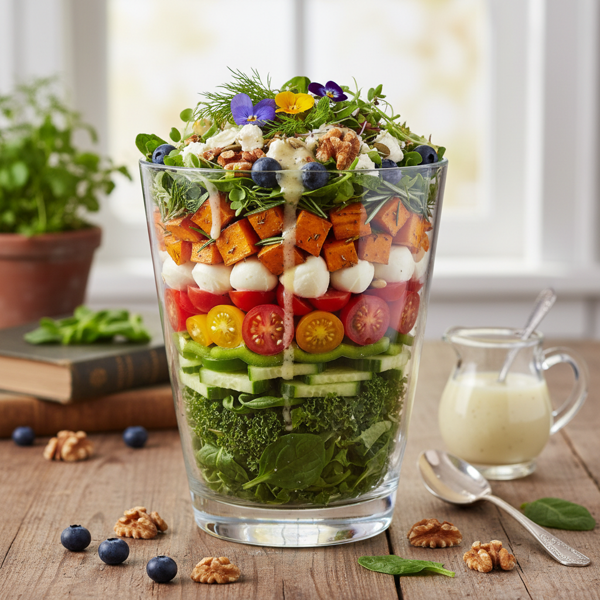 Heavenly Layered Garden Salad recipe