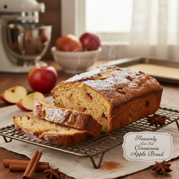Heavenly Low Fat Cinnamon Apple Bread recipe