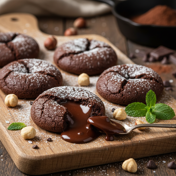 Heavenly Molten Chocolate Cookies recipe