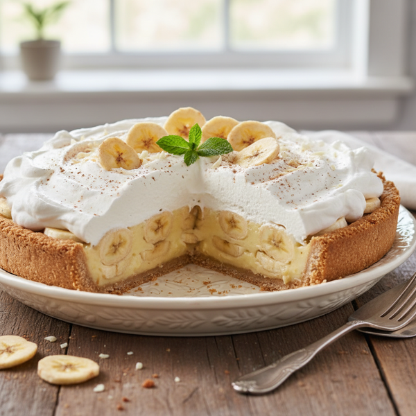 Heavenly No-Sugar Banana Cream Pie recipe