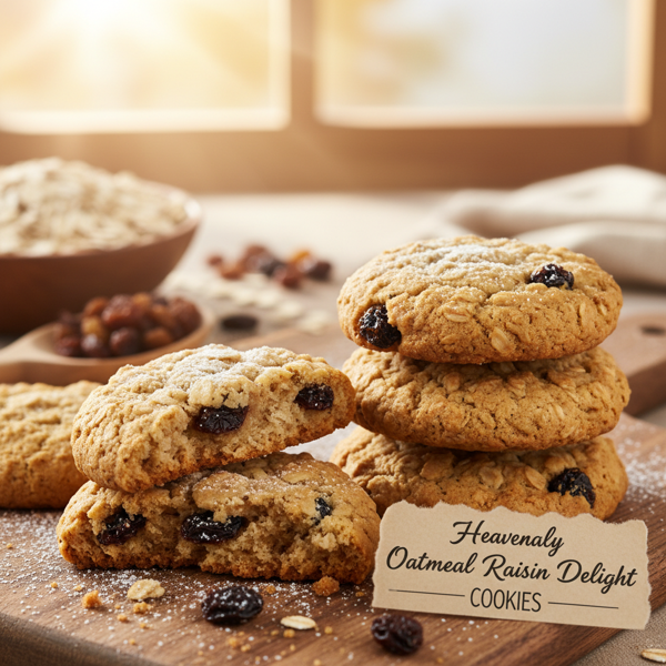 Heavenly Oatmeal Raisin Delight Cookies recipe