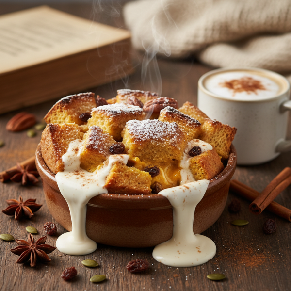 Heavenly Pumpkin Spice Bread Pudding recipe