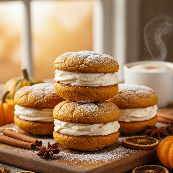 Heavenly Pumpkin Spice Whoopie Pies recipe