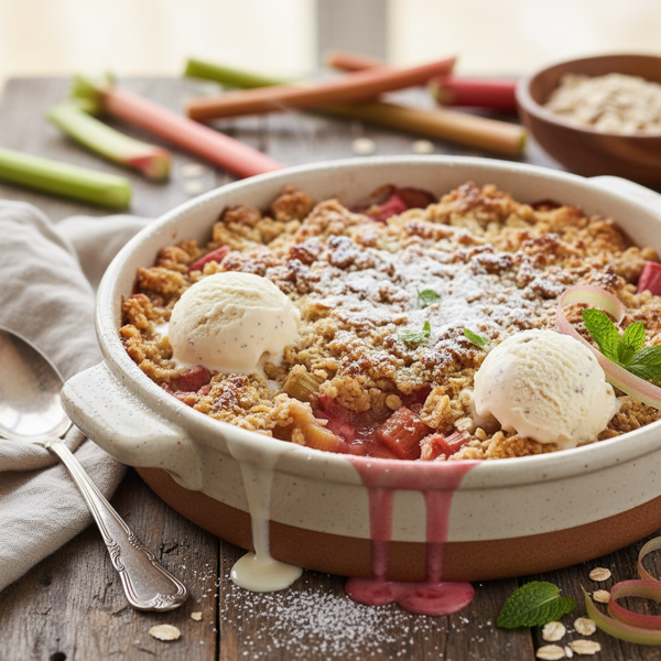 Heavenly Rhubarb Crisp Delight recipe