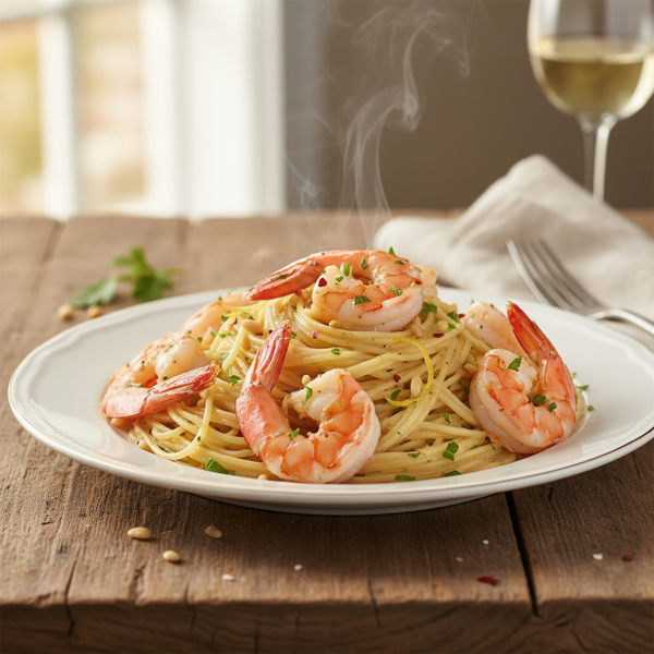 Heavenly Shrimp Angel Hair Delight recipe
