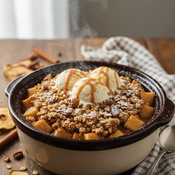 Heavenly Slow Cooker Apple Crisp recipe