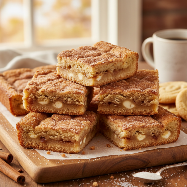 Heavenly Snickerdoodle Blondie Bars recipe