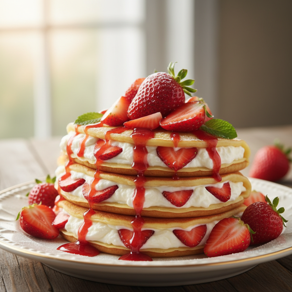Heavenly Strawberry Cream Crepes recipe