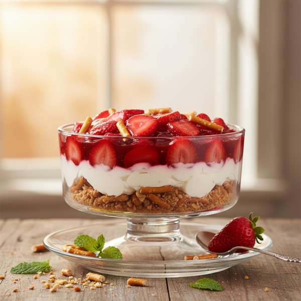 Heavenly Strawberry Pretzel Delight recipe