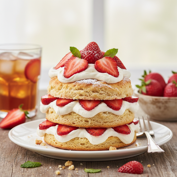 Heavenly Strawberry Shortcake with Buttermilk Biscuits recipe