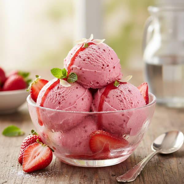 Heavenly Strawberry Sorbet Delight recipe