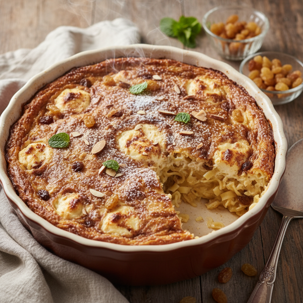 Heavenly Sweet Cream Cheese Noodle Kugel recipe