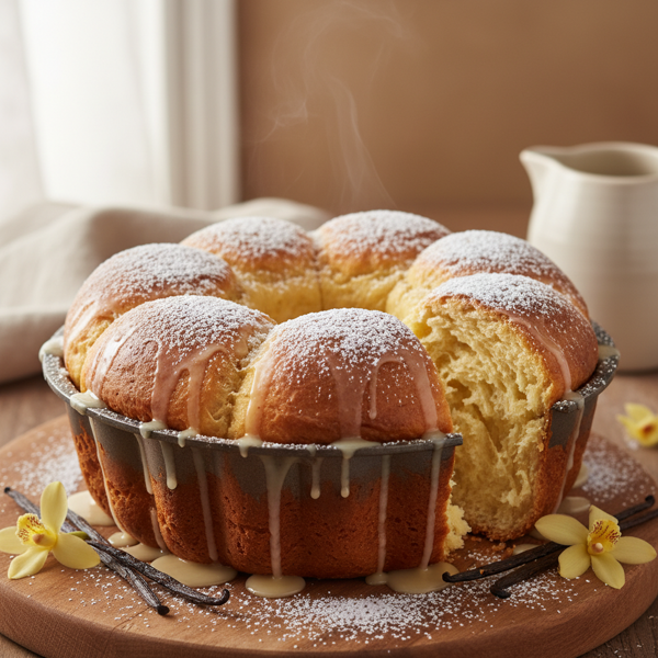 Heavenly Vanilla Brioche Pull-Apart Loaf recipe