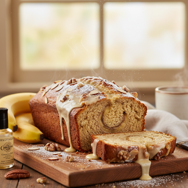 Heavenly Vanilla Nut Banana Bread recipe