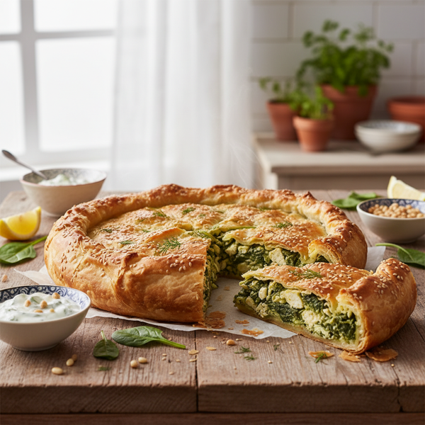 Heavenly Vegan Spinach Filo Pie recipe