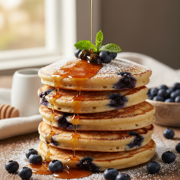 Heavenly Wild Blueberry Pancakes recipe
