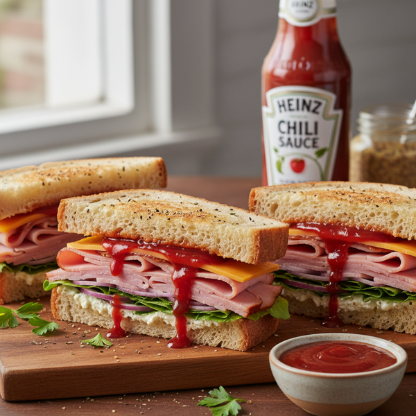 Heinz Chili Sauce Ham Delight Sandwiches recipe