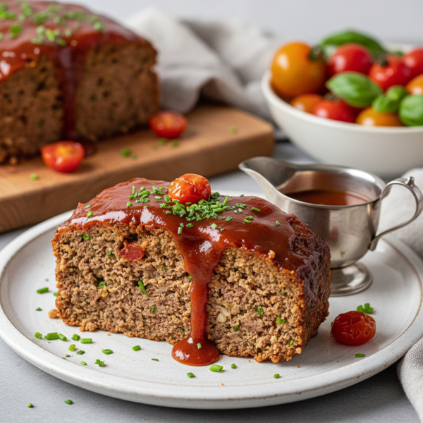 Heirloom Meatloaf with Sweet Savory Sauce recipe