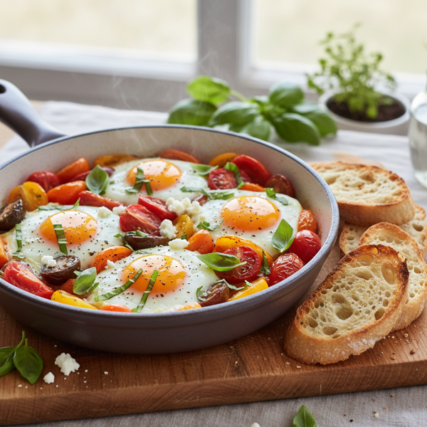Heirloom Tomato Baked Eggs Delight recipe