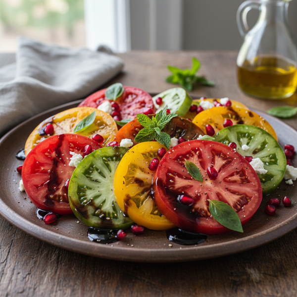 Heirloom Tomato & Pomegranate Molasses Salad recipe