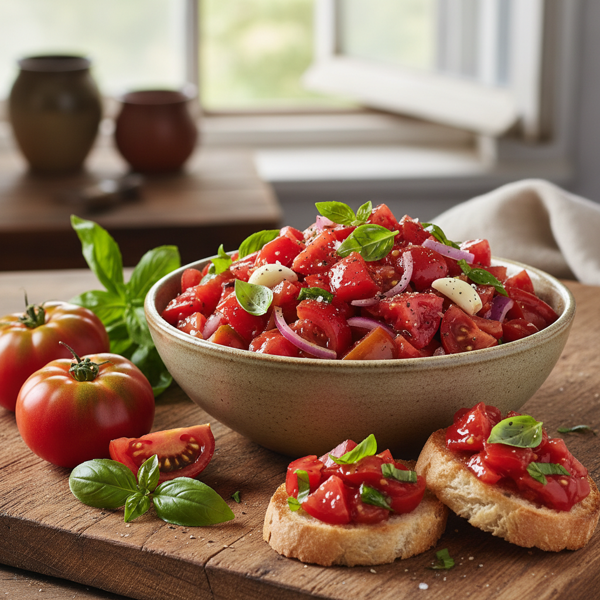 Heirloom Tomato and Basil Bliss Relish recipe