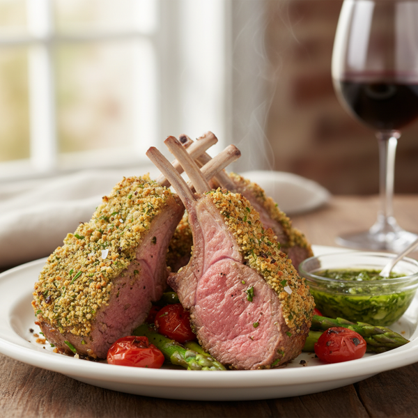 Herb-Crusted Broiled Lamb Chops recipe