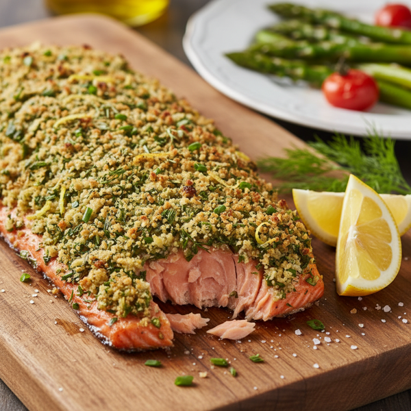 Herb-Crusted Broiled Salmon recipe