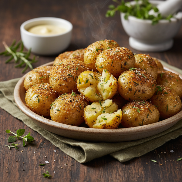 Herb-Crusted Crispy New Potatoes recipe