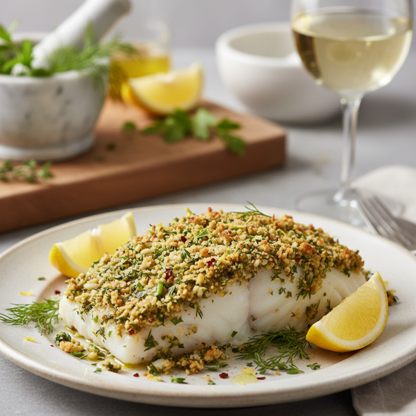 Herb-Crusted Lemon Zest Cod recipe