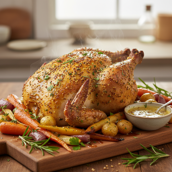 Herb-Crusted Mustard Tarragon Chicken recipe