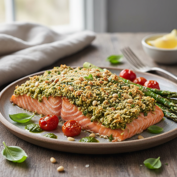Herb-Crusted Pesto Salmon Delight recipe