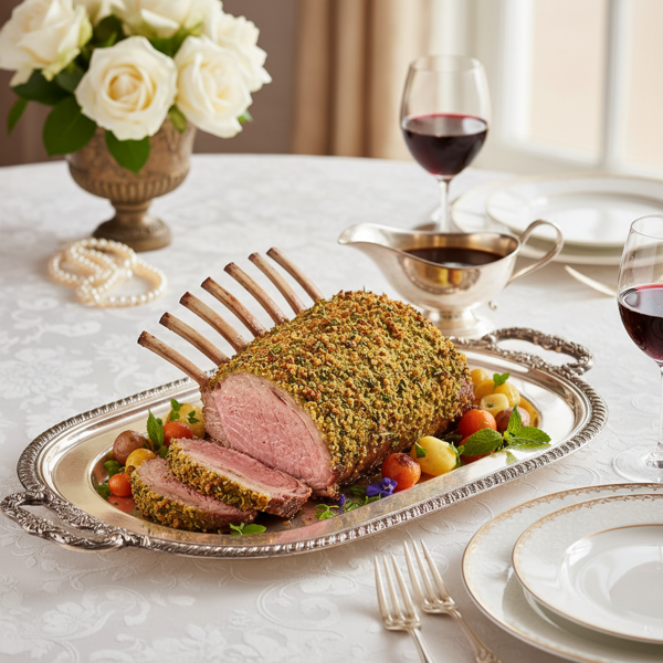Herb-Crusted Rack of Lamb à la Jackie Kennedy recipe