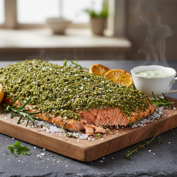 Herb-Crusted Salt-Roasted Salmon recipe