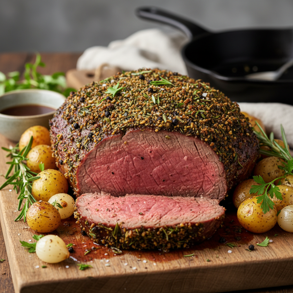 Herb-Crusted Sirloin Tip Roast recipe