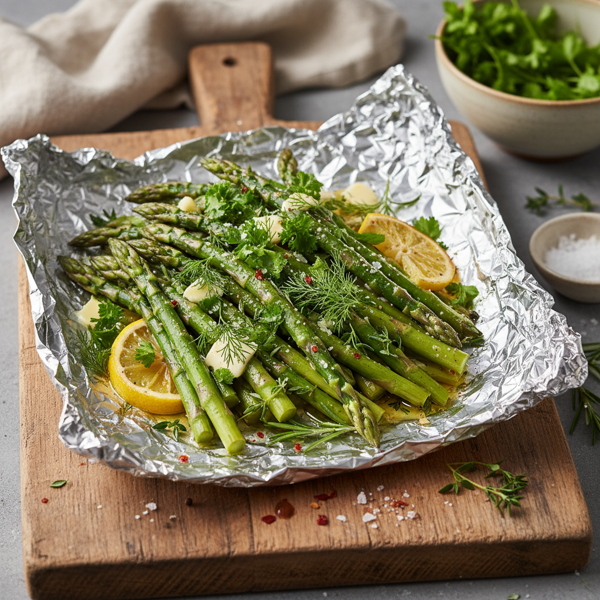 Herb-Enhanced Foil-Baked Asparagus recipe