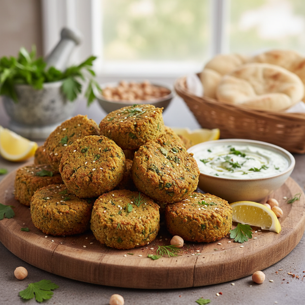 Herb-Infused Baked Chickpea Falafel recipe