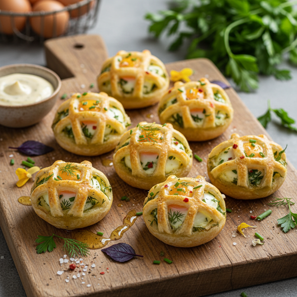 Herb-Infused Baked Quail Egg Delights recipe