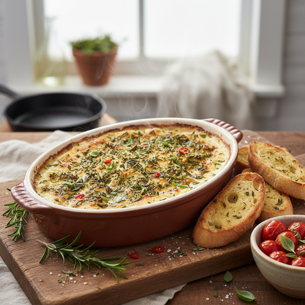 Herb-Infused Baked Ricotta Delight recipe