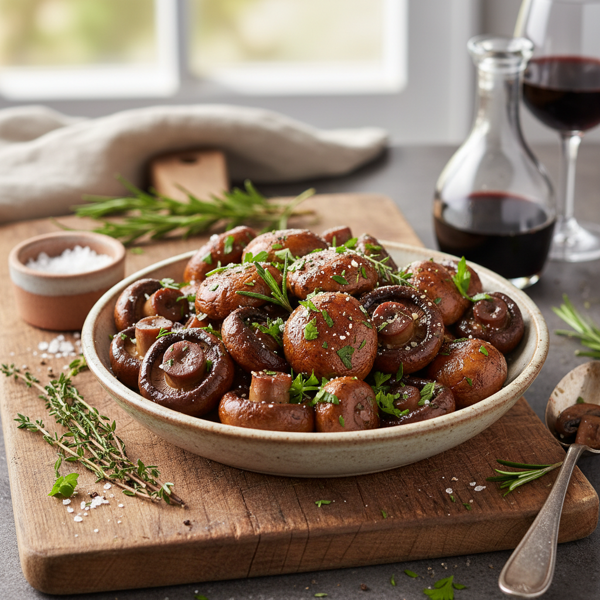 Herb-Infused Balsamic Roasted Mushrooms recipe
