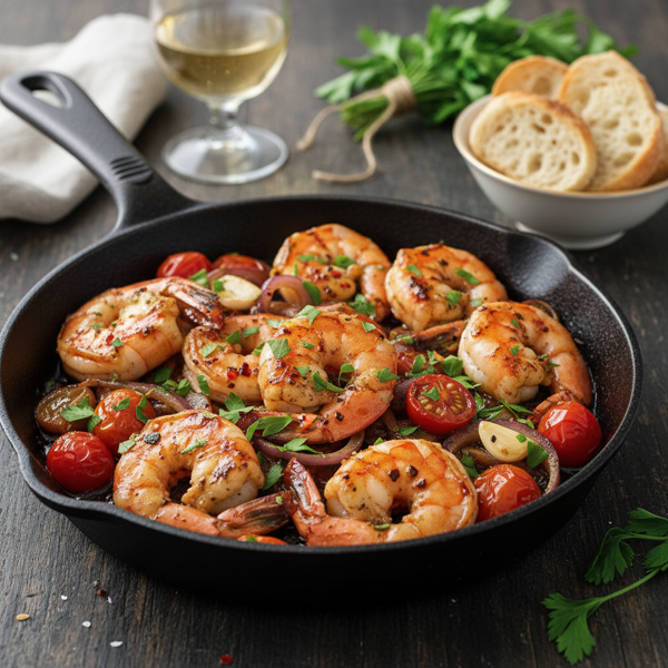 Herb-Infused Balsamic Shrimp Sauté recipe