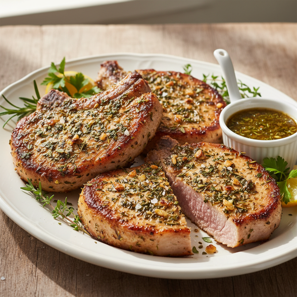 Herb-Infused Boneless Pork Chops recipe