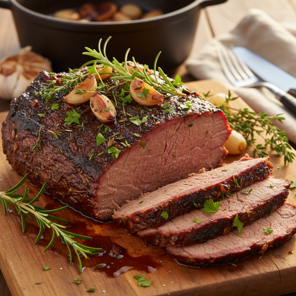 Herb-Infused Braised Beef Brisket recipe